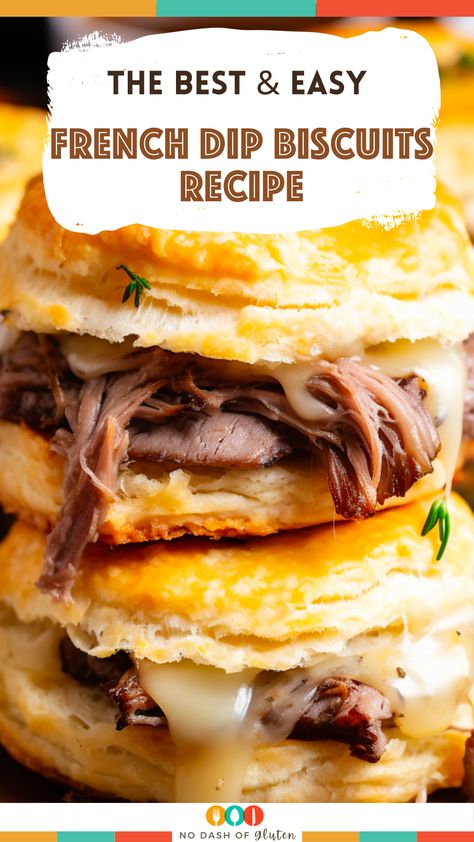 Roast Beef Biscuit Sliders, Roast Beef Biscuits, Biscuit French Dip, Brunch Meat Dishes, French Dip Biscuits, Biscuit Sandwiches Ideas, Biscuit Sliders, Sandwich Buffet, Applesauce Bread