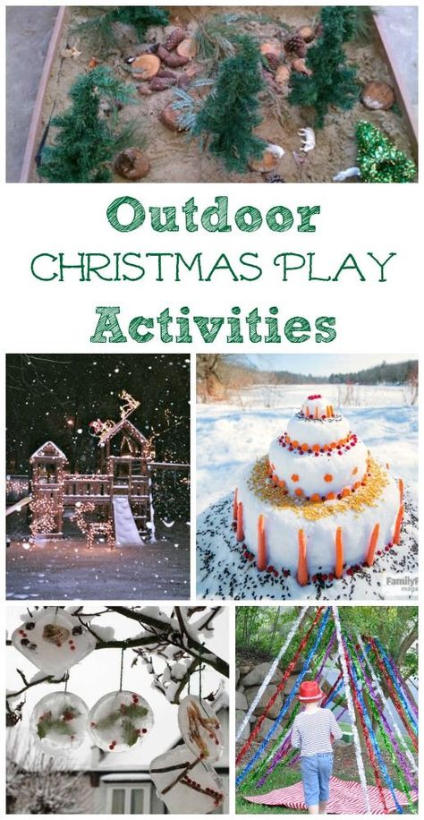 Outdoor nature activities the kids will enjoy for Christmas -- love these fun crafts & play ideas for the holidays! Outdoor Nature Activities, Crafts Nature, Christmas Science, Winter Activities For Kids, Christmas Play, Christmas Activities For Kids, Outdoor Activities For Kids, Preschool Christmas, Kids Outdoor