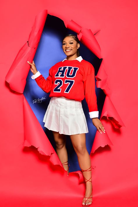 torn backdrop paper photoshoot idea for College Decision Day reveal Howard University Nursing, Howard Decision Day, School Themed Photoshoot, Paper Photoshoot, High School Photoshoot, Decision Day, College Decision Photoshoot, Decision Day Photoshoot, High School Graduation Pictures