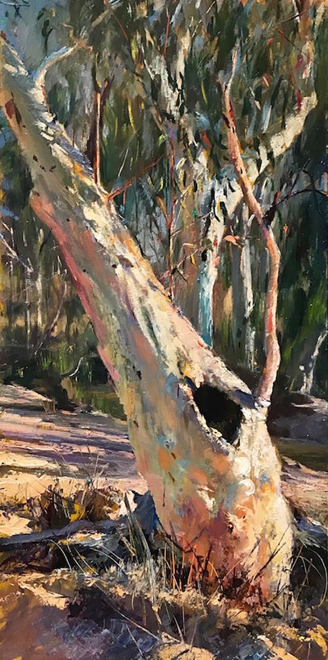 Australia Landscape, Australian Trees, Australian Painting, Beautiful Landscape Paintings, Australian Painters, Australian Landscape, Balance Art, Contemporary Landscape Painting, Pastel Landscape