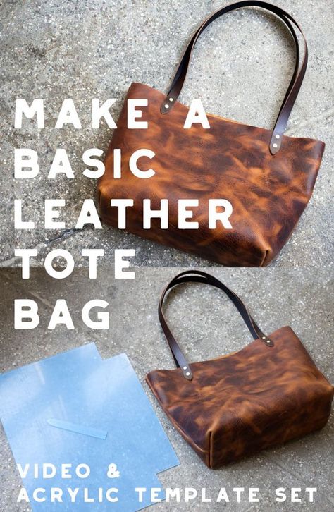 Diy Leather Tote Bag, Diy Leather Tote, Leather Bag Tutorial, Leather Tutorial, Vegetable Pictures, Diy Leather Projects, Diy Sac, Leather Bag Pattern, Diy Leather Bag