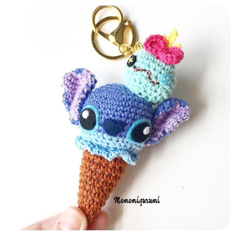 A special one for someone #amigurumi#momomigurumi#scrump#stitch#liloandstitch #crocheticecream Crochet Disney Stitch, Crochet Toy Story, Holiday Amigurumi, Stitch Ice Cream, Stitch Amigurumi, Disney Crochet Pattern, Disney Crochet Patterns, Crochet Disney, Crochet Baby Toys