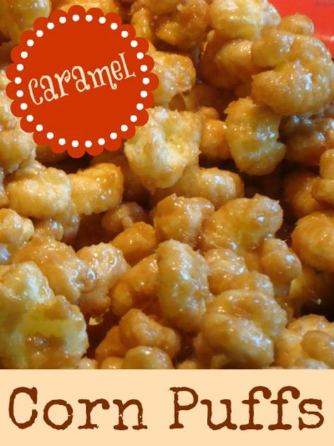 Caramel Christmas, Puff Corn, Corn Puffs, Snack Mixes, Corn Pops, Caramel Corn, Popcorn Recipes, Snack Treat, Chex Mix