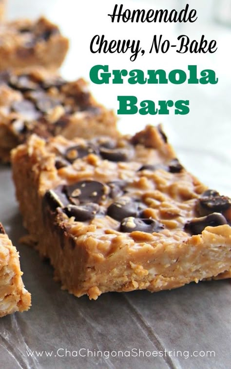 Bake Granola Bars, No Bake Granola, Granola Bars Recipe, No Bake Granola Bars, Baked Granola, Granola Recipe Bars, Homemade Granola Bars, Granola Bar, Bars Recipe