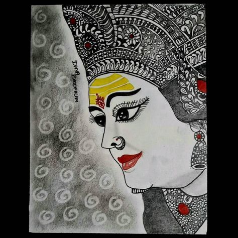 Doodle Art For Beginners, Oil Pastel Drawings Easy, Boho Art Drawings, Mata Rani, Coffee Painting, Cool Pencil Drawings, Mandala Art Lesson, Oil Pastel Drawings, Marble Art