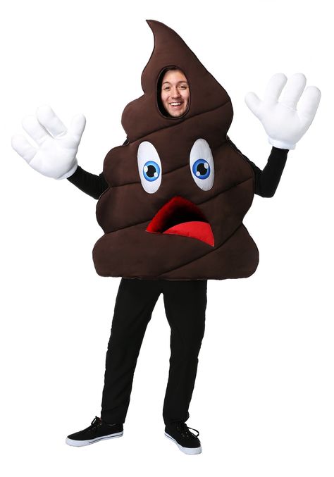 Emoji Costume, Superman Costumes, Poop Emoji, Funny Costumes, Mens Halloween Costumes, Theme Halloween, Batman And Superman, Adult Halloween Costumes, Funny Halloween Costumes