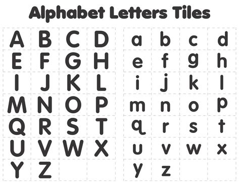 Printable Alphabet Letters Tiles Free Printable Alphabet Letter Tiles, Letter Tiles Printable, Small Alphabet Letters Free Printable, Alphabet Upper And Lower Case Printable, Colorful Alphabet Letters Free Printable, Upper Case Letters Free Printable, Small Letters Alphabet, Writing Sentences Kindergarten, Alphabet Letters Printable