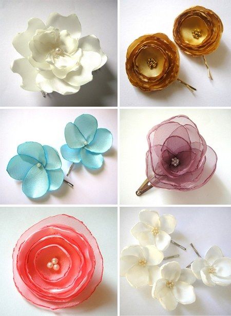 Silk Flower Hair Accessories, Flower Girl Hair Accessories, Flower Girl Hair, Making Fabric Flowers, Girl Hair Accessories, Fabric Flower Tutorial, Floral Hair Clip, Handmade Flowers Fabric, Fabric Flowers Diy