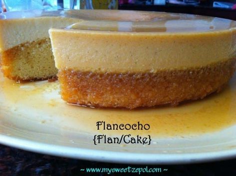 Flancocho Recipe, Cream Cheese Flan, Paleo Recipes Snacks, Spanish Desserts, Flan Cake, Puerto Rico Food, Easter Desserts Recipes, Vanilla Cake Mixes, Cake Mixture