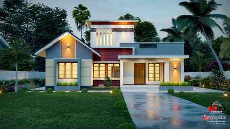 3d modern home designs Liya graphics Kollam Kerala 9995251661 liyagraphicspvr@gmail.com Kerala House Design Traditional, House Design Kerala Style, House Design Kerala, Kerala Homes, Small House Design Kerala, Kollam Kerala, Front Building Design, House Structure Design, House Structure