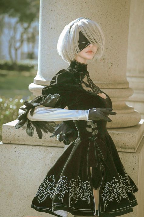 2b Nier Automata Cosplay, A2 Cosplay, Nier 2b, Nier Automata Cosplay, Wedding Outfits For Family Members, 2b Cosplay, Anime Cosplay Ideas, 2b Nier Autómata, Women Cosplay