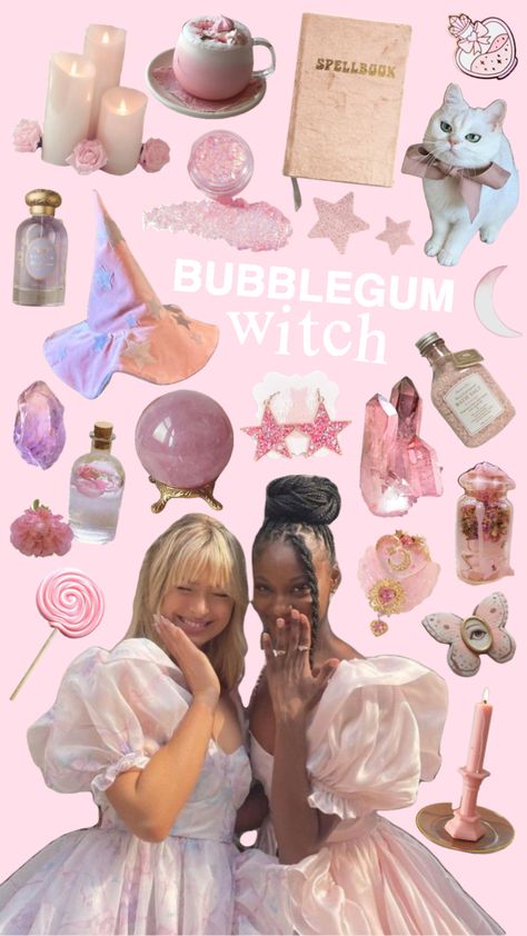 #bubblegumwitch #bubblegum #pinkaesthetic #witchcore #witchaesthetic #celestial #pinkcore Bubble Gum Witch Aesthetic, Bubblegum Witch Outfits, Bubblegum Core Aesthetic, Bubblegum Witch Aesthetic, Witchcore Art, Pastel Witch Aesthetic, Bubblegum Core, Pink Witch Aesthetic, Girly Witch