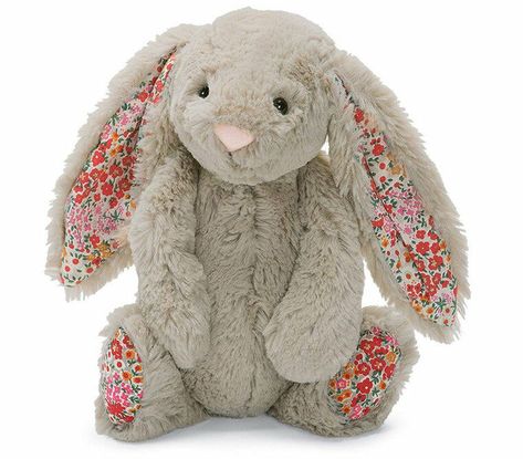 10 Adorable and Fun Easter Gifts Kids Will Actually Want | This adorable stuffed bunny is perfect for babies and toddlers to snuggle up with on Easter Sunday—it’s soft, cozy, and comes with a floral design inside its ears and on its feet.  #easter #eastergifts #giftsforkids #realsimple Jellycat Bunny, Jelly Cat, Jellycat Stuffed Animals, Funny Bunnies, Bunny Plush, Cute Stuffed Animals, Childrens Gifts, Easter Gifts, Christmas Wishlist