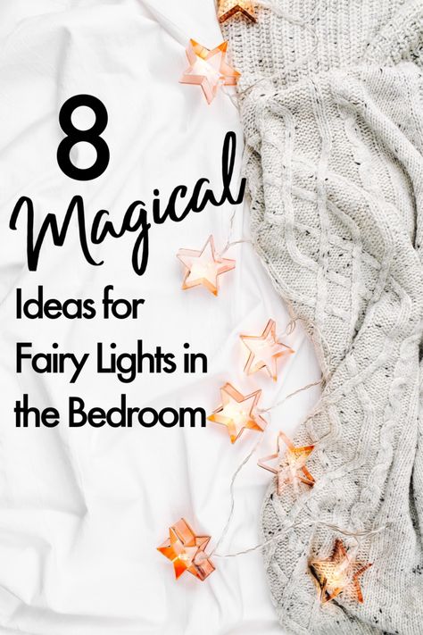 star-shaped fairy lights laying on a bed Fairy Lights In Bedroom Room Ideas, Lights Decoration For Bedroom, Fairy Lights Bedroom Ideas Simple, Moon Bedroom Ideas, Fairy Lights In Bedroom, Bedroom Fairy Light Ideas, Fairy Light Decor Ideas, Decorating With Fairy Lights, Twinkle Lights Bedroom