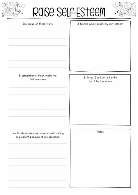 Self-Esteem Worksheets Printable Free Building Confidence Worksheets, Identifying Stressors Worksheet, Self Development Activities, In School Suspension Worksheets, Coping Strategies Worksheet, Self Care Worksheet Free Printable, Christian Counseling Worksheets, Low Self Esteem Activities, Free Counseling Worksheets