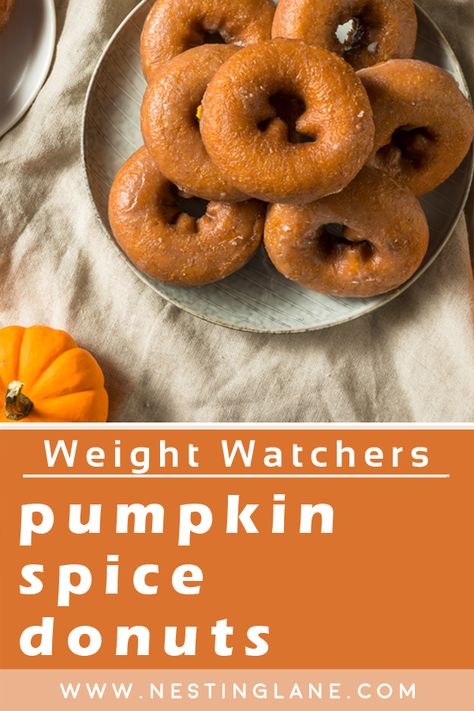 Low Fat Pumpkin Desserts, Pumpkin Spice Donuts Recipe, Low Calorie Donuts, Pumpkin Donuts Baked, Pumpkin Spice Doughnuts, Low Calorie Pumpkin, Pumpkin Donuts Recipe, Weight Watchers Pumpkin, Whole Wheat Pastry Flour