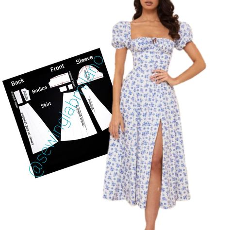 Summer Dresses Pattern Sewing, Milk Maid Dress Pattern Free, Summer Dress Patterns Sewing, Dress Tutorial Sewing, Milkmaid Dress Pattern, Fashion Sewing Pattern Tutorials, Summer Dress Patterns Free, Diy Dress Pattern, Summer Dress Sewing