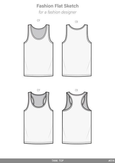 Sleeveless TANK TOP (two different versions) Fashion flat technical drawing vector template #apparel #clothes #style #FlatSketches #illustration #template #designer #snapback #design Outfit Patterns, Technical Flats, Flat Drawings, Illustration Template, Illustrator Vector, T Shirt Design Template, Technical Drawings, Flat Sketches, Drawing Vector