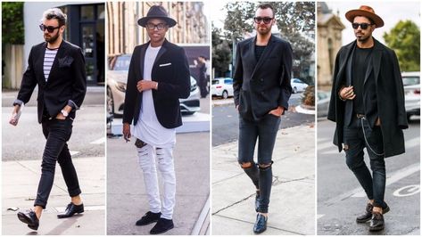 Black Blazer with Jeans Black Blazer With Jeans, Black Sport Coat, Black Blazer Men, Black Blazer Outfit, The Trend Spotter, Blazer For Men, Summer Blazer, Formal Men Outfit, Stylish Blazer