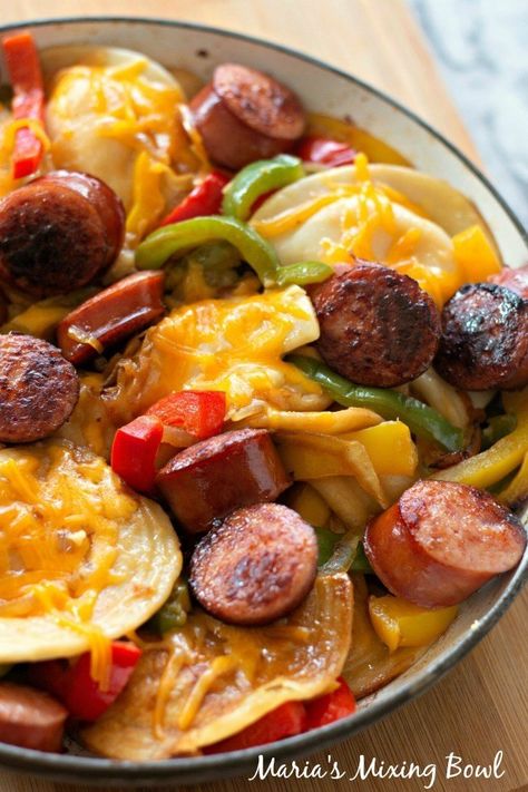 Polish Sausage Hot Dog Recipes, Kielbasa And Mushroom Recipes, German Kielbasa Recipes, Polish Sausage And Pierogies, Perogies And Sausage Skillet, Kolbasa Recipe, Breakfast Kielbasa, Pierogi And Sausage Recipe, Pirogies Recipes