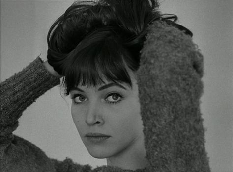 Anna Karina, New Wave, A Woman, Black And White, Hair, White, Black