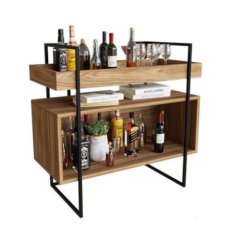 Coastal Industrial Decor, Apartment Bar, Bar Industrial, Coffee Bar Station, Home Bar Rooms, Bar Sala, Liquor Bar, Home Bar Designs, Industrial Bar