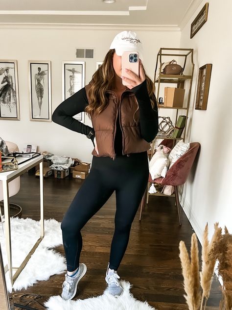 Long sleeve bodysuit under $50 and puffer vest under $40 are the perfect combo! Wearing a size S in both! Follow my shop @gucciandglam on the @shop.LTK app to shop this post and get my exclusive app-only content! #liketkit #LTKstyletip #LTKFind #LTKunder50 @shop.ltk https://liketk.it/42m0y Brown Bodysuit Outfit Winter, Styling Long Sleeve Bodysuit, Long Body Suit Outfits, Brown Long Sleeve Bodysuit Outfit, Full Bodysuit Outfit Ideas, Yoga Bodysuit Outfit, Long Bodysuit Outfit, Yoga Jumpsuit Outfit, Bodysuit With Leggings