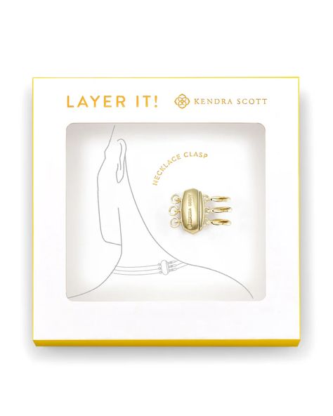 Layer It! Necklace Clasp in Gold Three Necklaces, Necklace Clasp, Kendra Scott Necklace, Necklace Clasps, Layered Jewelry, Kendra Scott Jewelry, Dream Jewelry, Magnetic Clasp, My New Room