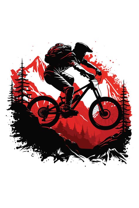 Mountain Bike Shirt, Boy Bike, Logo Game, Biker Photoshoot, Bike Illustration, Downhill Mountain Biking, Biker Quotes, Downhill Bike, Bike Poster