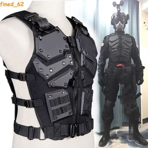 Outdoor Special Forces Sports Tactical Vest CS Protective Combat Vest Body Armor Package:1pc   Brand new and high-quality   Fabric：EVA protective board; Polyester; High elastic sponge   This vest is suitable for people weighing less than 85kg.   Note:   1.Manual measurement of dimensions with an error of 1-3cm is normal.   (Size: 1cm = 0.394 inch, 1 inch = 2.54cm)   2.The real color of the item may be slightly different from the pictures shown on website caused by many factors such as brightness of your monitor and light brightness. PaymentDelivery detailsTerms of salesAbout usContact us Payment   We accept PayPal/ Google Pay /Visa / Master Card /Amex /Discover Payments If you have any questions about payment. Please feel free to contact me.  Delivery details   After you place the order, w Pirate Armor, Tf 141, Combat Vest, Molle Vest, Armor Vest, Self Defence Training, Tactical Wear, Futuristic Armour, Superhero Cosplay