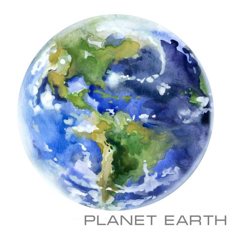 Planet Earth. Earth watercolor background. Planet Earth watercolor illustration , #Affiliate, #Earth, #Planet, #watercolor, #illustration, #background #ad Earth Watercolor, Painted Earth, Earth Drawings, Earth Illustration, Planets Art, Cat Air, Hands Holding, Earth Art, Digital Art Illustration