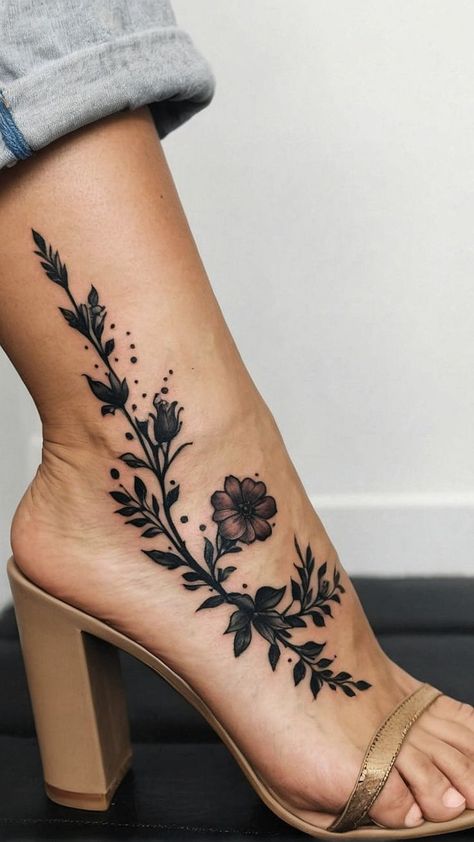 If you're looking for some inspiration for your next tattoo, or just want to see some of the most creative and well-done pieces out there, the subreddits r/tattoo and r/tattoos are the perfect places to start. Colored Ankle Tattoo, Pattern Leg Tattoo, Ankle Coverup Tattoos For Women, Back Leg Tattoos Women, Pretty Ankle Tattoos, Tattoo Women Leg, Tattoo Leg Ideas, Floral Leg Sleeve Tattoo, Ankle Flower Tattoo