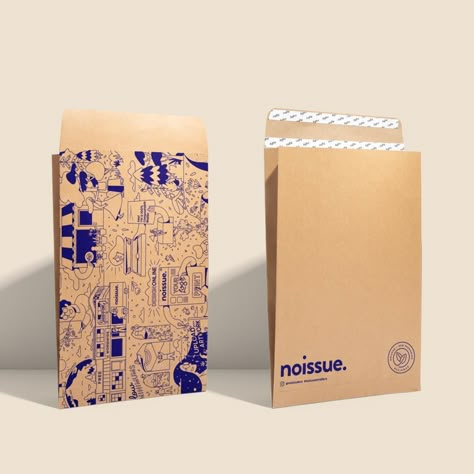 Custom, Compostable Kraft Mailer | noissue Eco Packaging Design, Kraft Box Packaging, Mailer Design, Kraft Paper Packaging, Paper Bag Design, Kraft Packaging, Eco Packaging, Branding Design Packaging, Box Packaging Design