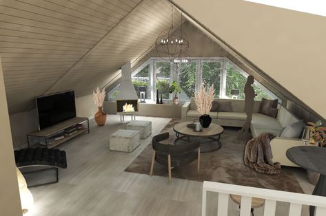 Attic Lounge Ideas, Attic Lounge, Lofted Cabin, Cool Bedrooms For Boys, Ranch House Remodel, Garage Guest House, Attic Design, Pool Rooms, Living Room Loft