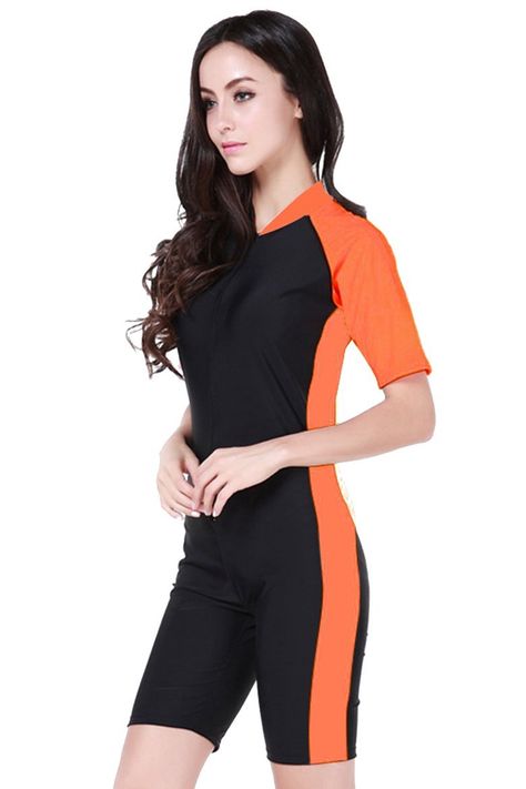 Amazon.com : Cokar Short Sleeve One Piece Swimwear Swimsuit : Sports & Outdoors Short Swimsuit, Wetsuit Men, Mix & Match, Racing Club, Diving Suit, Modest Swimsuits, Sleeve Swimsuit, Suit Swimsuit, Princesa Diana