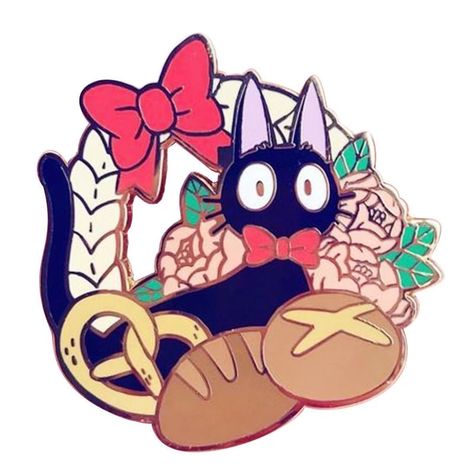 Enamel Pin Collection, Cat Enamel Pin, Jacket Pins, Kiki's Delivery Service, Bag Pins, Enamel Badges, Pretty Pins, Cool Pins, Enamel Lapel Pin