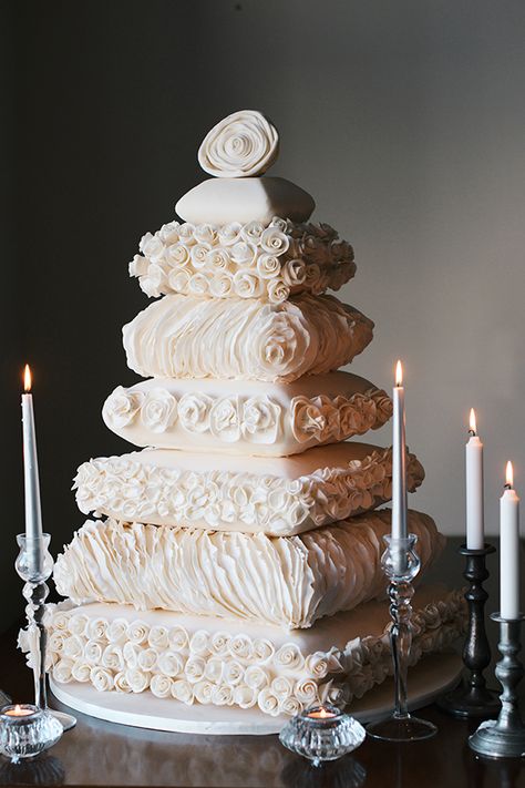 Pillow Wedding Cakes, Pillow Cake, Textured Wedding Cakes, Best Wedding Cakes, Pillow Cakes, Luxury Wedding Cake, Floral Wedding Cakes, Naked Cakes, Pnina Tornai