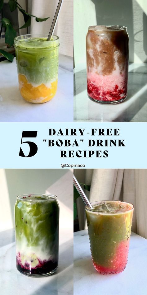 Dairy Free Boba Milk Tea, Dairy Free Boba Tea, Vegan Boba Tea, Fruit Boba Tea Recipe, Vegan Boba, Fruit Boba, Boba Time, Dr Sebi Alkaline Food, Boba Tea Recipe