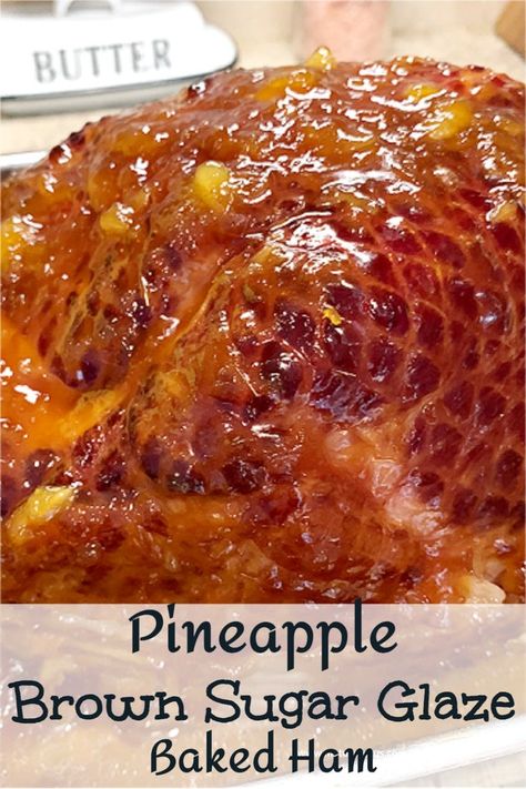 Ever wondered how to make the perfect holiday ham? With this Pineapple Brown Sugar Ham Glaze, you'll have everyone asking for seconds. The glaze brings together pineapple's tropical taste, the richness of dark brown sugar, and zesty mustard and lemon juice for a flavor explosion. Give your ham the ultimate makeover and make every bite a celebration with this easy-to-follow recipe. #brownsugarGlaze #BestHamGlaze #PineappleBrownSugarGlaze #CrushedPineappleGlaze #EasterHamGlaze #myturnforus Pineapple Brown Sugar Ham, Pineapple Brown Sugar Glaze, Ham Glaze Recipe Brown Sugar, Brown Sugar Ham Glaze, Best Ham Glaze, Sugar Ham Glaze, Easter Ham Glaze, Pineapple Glaze For Ham, Glaze For Ham