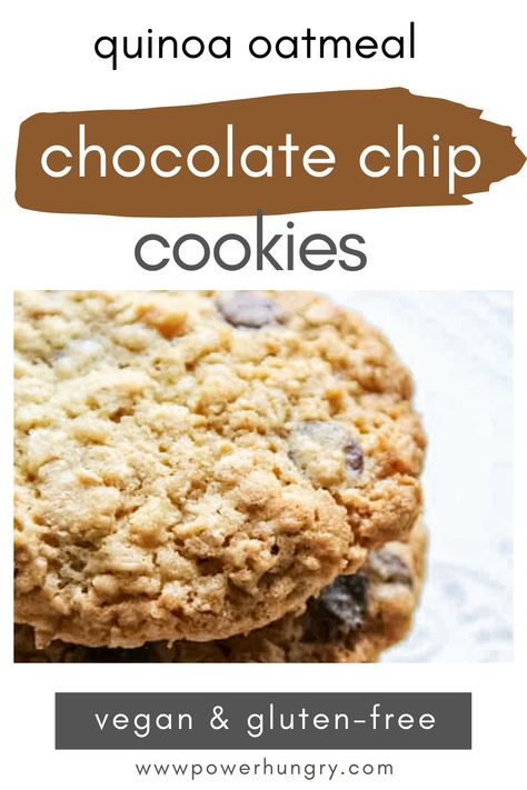 Quinoa Flour Recipes, Allergy Free Cookies, Quinoa Oatmeal, Chocolate Chip Cookies Vegan, Oat Chocolate Chip Cookies, Clean Eating Baking, Quinoa Cookies, Oat Flour Recipes, Quinoa Flour