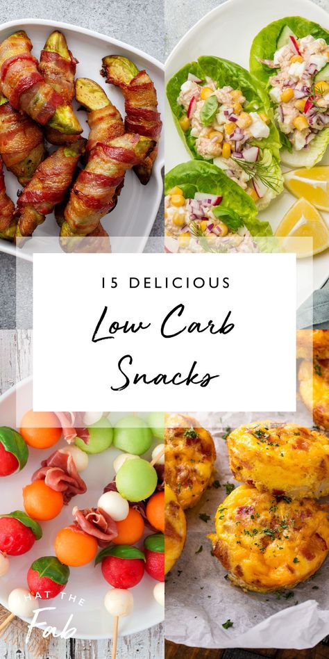 Who says you have to sacrifice flavor to reduce your daily carb intake? One of the most common misconceptions about eating low-carb is that you’re stuck eating boring, bland foods. These quick and easy low carb snacks are so delicious you won’t even notice they’re low-carb.  low carb snacks, low carb snacks on the go, low carb snack recipes Lower Carb Snacks, Starting Low Carb Eating, Low Carb Filling Snacks, Low Carb Meals And Snacks, No Carb Snacks Easy, Lowest Carb Foods, Keto Snacks Easy On The Go, Foods Without Carbs, Low Carb Party Snacks