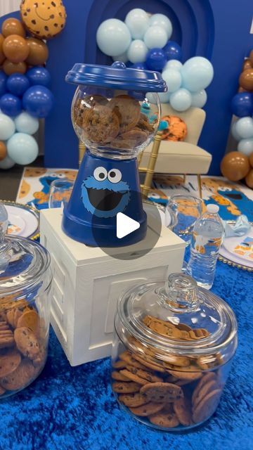 Exclusive Creationz on Instagram: "Cookie Monster Baby Shower 💙🍪  #Balloons #balloonwall #cookiemonster #cookiemonsterbabyshower #babyshowerthemes #babyshower #boyshowerthemes #boyshower #events #eventdecor #reeloftheday #foryou #foryourpage #reels #prom2024 #blue #baby #babyboy #cookie #monster #eventdesigners #eventplanners #atlanta #athens #georgia #birthday #birthdaycelebration" Cookie Monster Balloons, Diy Cookie Monster Decorations, Cookie Baby Shower Theme, Cookie Monster Baby Shower Theme, Baby Boy Baby Shower Ideas Theme, Cookie Monster Baby Shower Ideas, Verjaarsdag Koeke, Baby Boy Baby Shower Ideas, Cookie Monster 1st Birthday