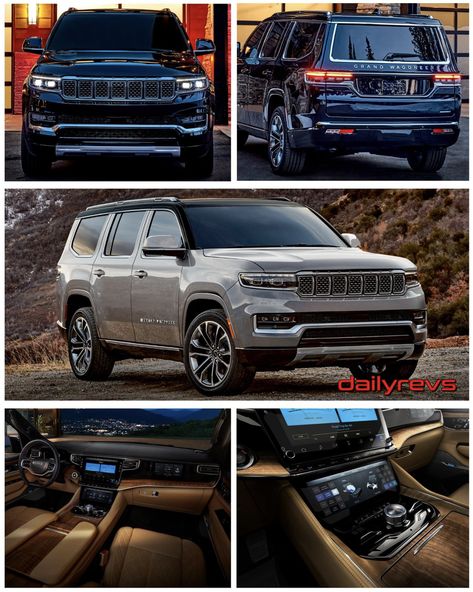 Jeep Grand Wagoneer Series Jeep Grand Wagoneer 2022, Jeep Wagoneer 2022, New Jeep Wagoneer, Black Tahoe, Jeep Grand Wagoneer, New Jeep, Grand Wagoneer, New Luxury Cars, 2015 Mustang