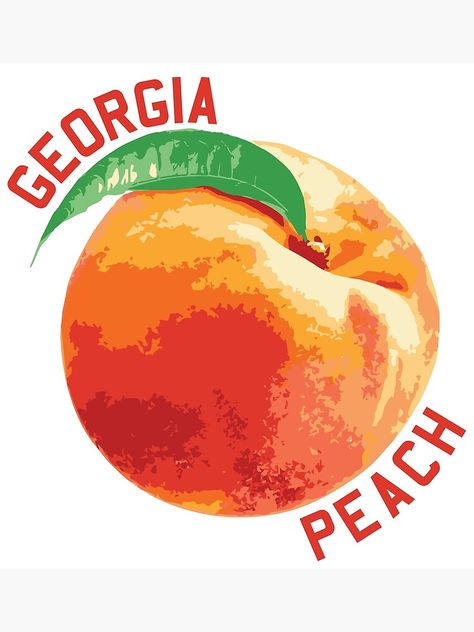 "georgia peach" Poster by cgidesign | Redbubble Peach Poster, Peach Walls, Peach Art, Tangle Art, Large Prints, Cotton Paper, Sale Poster, Poster Art, Georgia