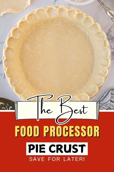 This easy food processor pie crust recipe is a game-changer for anyone looking to make a tasty, flaky crust with minimal effort. Pie Crust In Food Processor, Food Processor Pie Crust, Pie Crust Uses, Fudge Caramel, Gluten Free Dough, Best Food Processor, Easy Pie Crust, Processor Recipes, Homemade Pie Crust Recipe