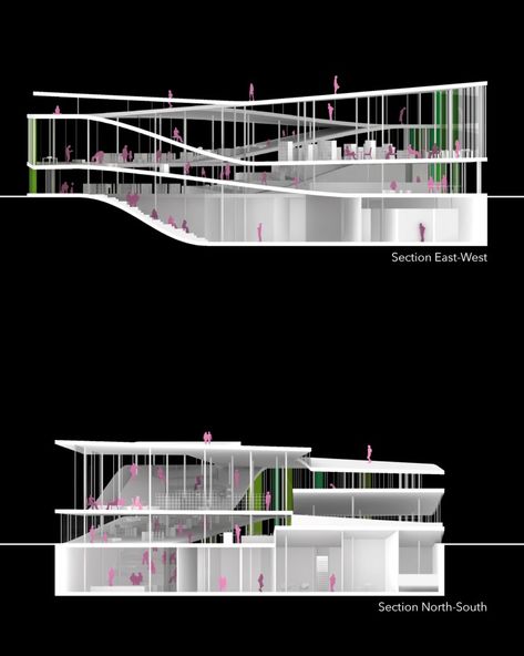 Ramps Architecture, Layered Architecture, Library Architecture, Architecture Concept Diagram, Architecture Model House, Architectural Section, Layout Architecture, Architecture Design Concept, Education Architecture