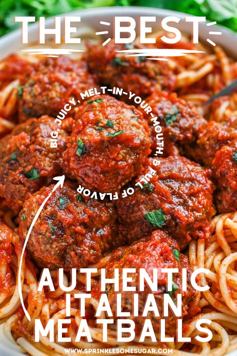 Classic Meatballs With Tomato Sauce Geoffrey Zakarian, Meatball Recipes Ina Garten, Authentic Italian Spaghetti And Meatballs, Italian Meatballs And Pasta, Basic Meatball Recipe Ground Beef, 3 Meat Meatballs, Authentic Italian Meatball Recipes, Best Spaghetti Sauce Homemade Italian Meatballs, Real Italian Meatballs Recipe