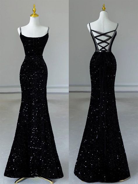 Black Dress Long Formal, Short Black Formal Dress Classy, Black Dresses Bridesmaid, Black Blue Prom Dress, Black Gothic Bridesmaid Dresses, Sparkly Black Dress Long, Black Bedazzled Dress, Black Sparkle Dress Long, Prom Dresses Hourglass Shape