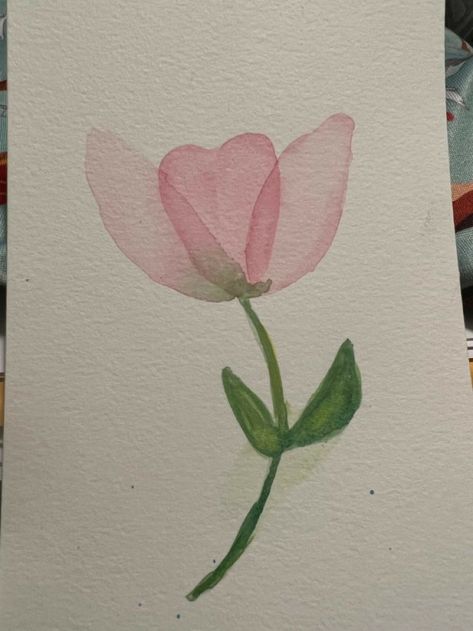 Things To Paint Easy Watercolor, Water Colour Aesthetic Easy, Color Water Painting Easy, 2d Flower Drawing, Cute Paintings Watercolor, Things To Draw With Watercolor Easy, Cute Things To Paint With Watercolor, Art Ideas Watercolor Easy, Aesthetic Watercolor Art Ideas Easy