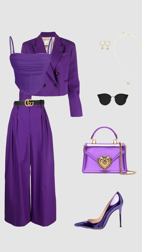 #outfitinspo #outfit #violet #fashion #model #love Purple Business Outfit, Purple Fall Outfit, Violet Fashion, 2024 Fits, Purple Outfit, Dark Purple Aesthetic, Purple Outfits, Business Outfit, Outfit Inspo Fall